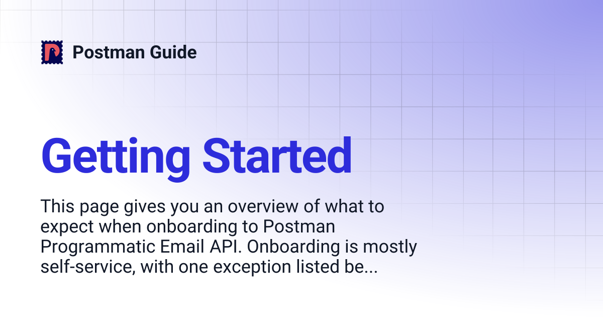 Getting Started | Postman Guide